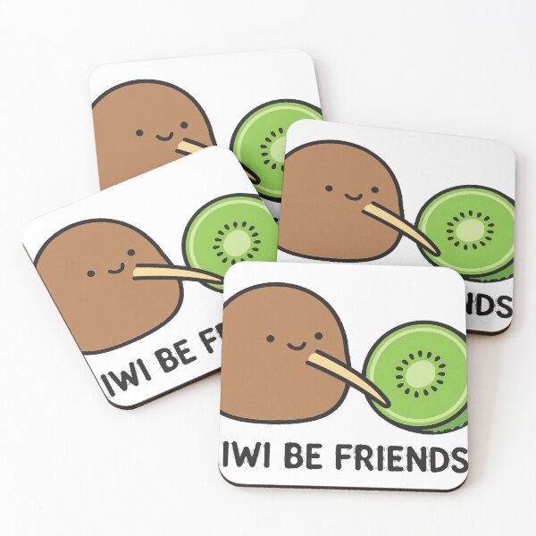 Artikelvorschau, Niedlicher Chibi-Kiwi-Vogel, Kiwi Be Friends Wortspiel Kawaii Aufkleber entworfen und verkauft von xiaoxiaochibi.
