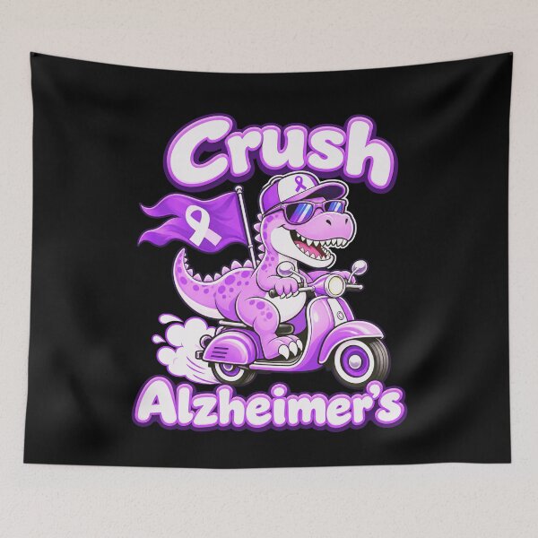 Item preview, Crush Alzheimer's Awareness Support Fighter Family designed and sold by FolkGraphics.