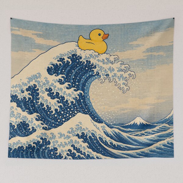 Item preview, Rubber Duck Riding The Great Wave designed and sold by The Mellonaire.