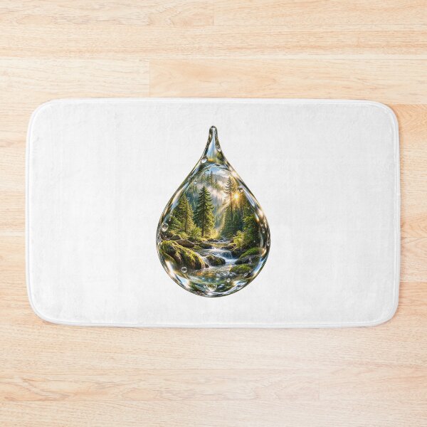 Item preview, Forest Inside a Water Drop – Surreal Nature Macro Art designed and sold by okay 2 look .