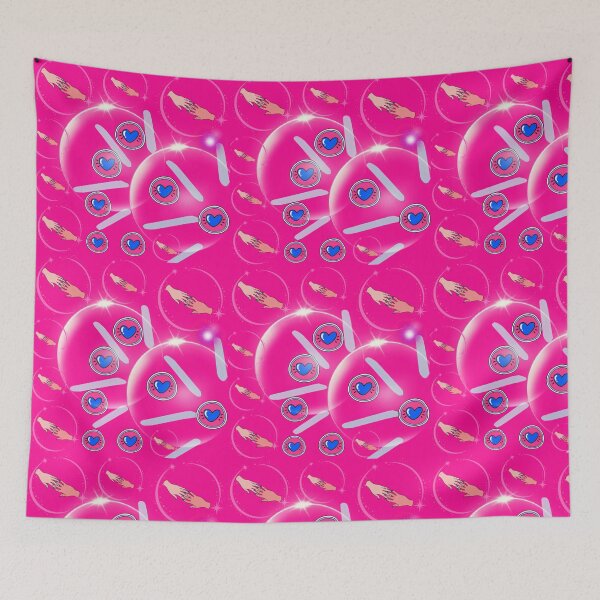 Item preview, Vibrant Pink Magic and Connected Hearts Pattern designed and sold by Azurart2.