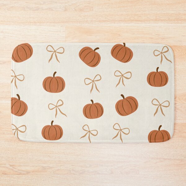 Item preview, Burnt Orange Pumpkin Tan Bow Pattern designed and sold by Luv4tete.