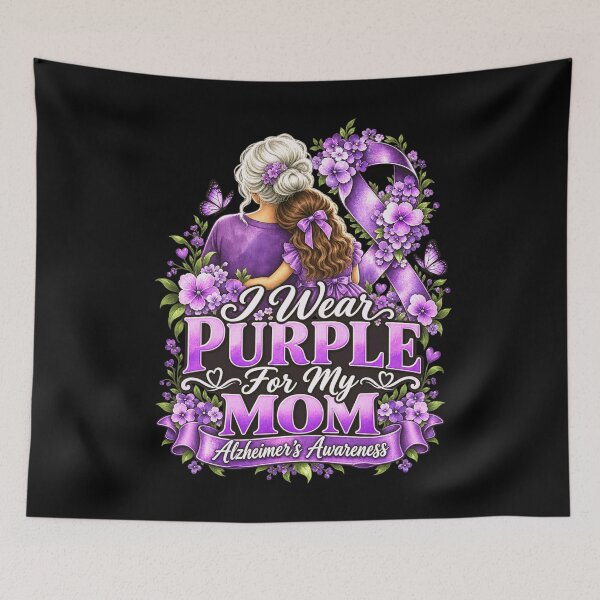 Item preview, I Wear Purple For My Mom Alzheimer's Awareness Support Daughter designed and sold by FolkGraphics.