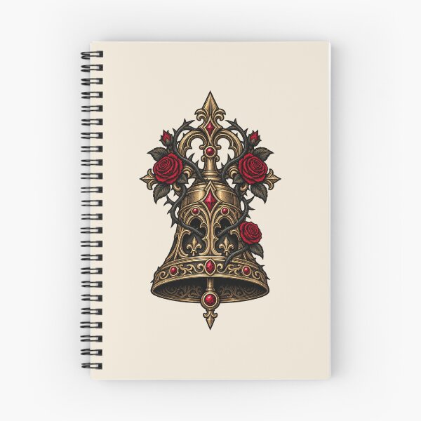 Item preview, Crimson Gothic Bell – Roses and Antique Gold designed and sold by MetaModel Editions.