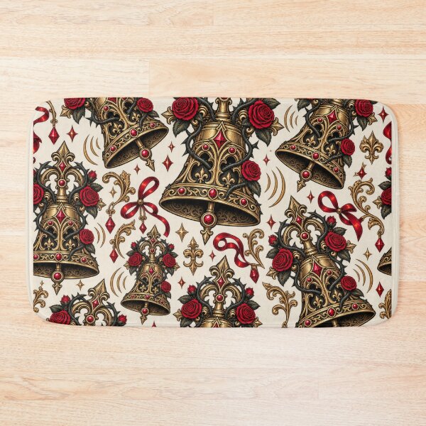 Item preview, Crimson Gothic Bell – Roses and Antique Gold designed and sold by MetaModel Editions.