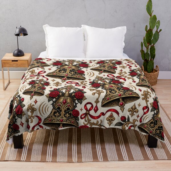 Item preview, Crimson Gothic Bell – Roses and Antique Gold designed and sold by MetaModel Editions.