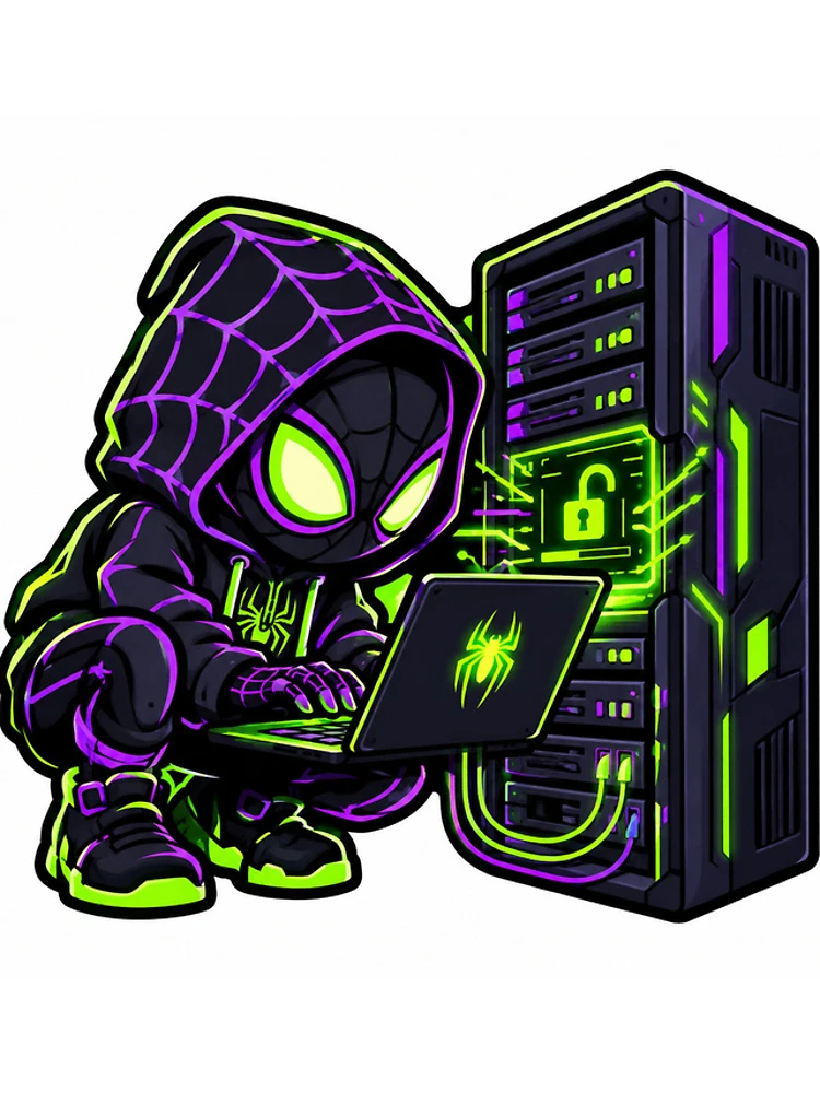 Thumbnail 4 of 4, iPhone Case, Spider Hacking designed and sold by Rikkimaru07.