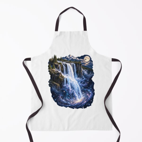 Item preview, Waterfall Falling Into the Night Sky – Cosmic Nature Surreal Landscape designed and sold by okay 2 look .
