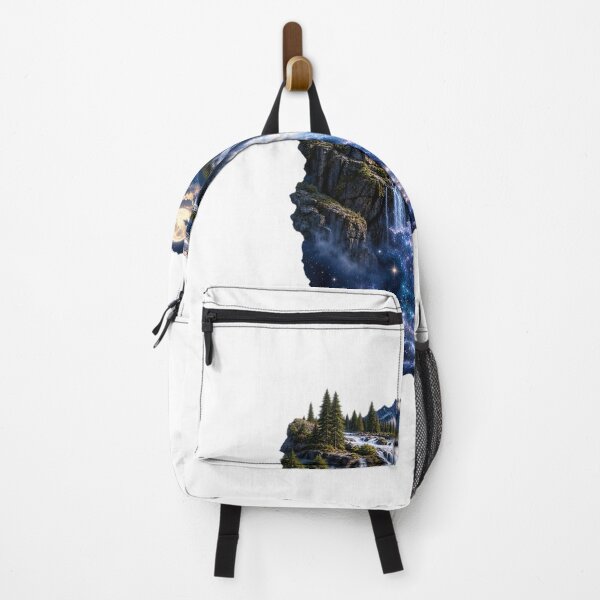 Item preview, Waterfall Falling Into the Night Sky – Cosmic Nature Surreal Landscape designed and sold by okay 2 look .