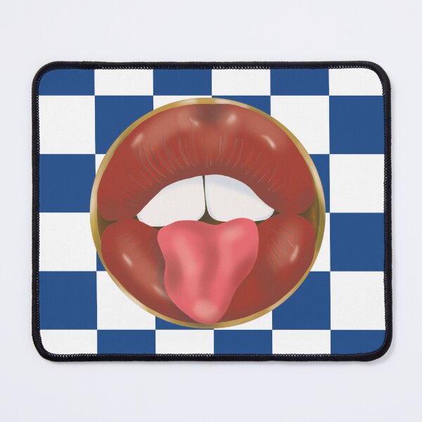 Item preview, Rebel Lips Pop Art – Duotone blocks blue white red Lips designed and sold by GoldenRebels.