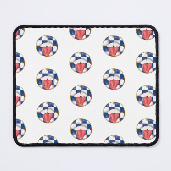 Item preview, Rebel Lips Pop Art – blocks blue white pink tongue designed and sold by GoldenRebels.