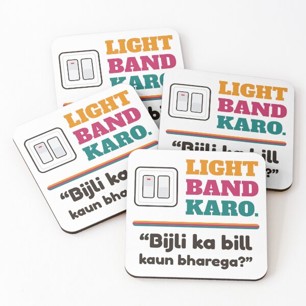 Artikelvorschau, Lichtband Karo! Bijli Ka Bill Kaun Bharega? (Desi Papa) entworfen und verkauft von Diya & Dot.