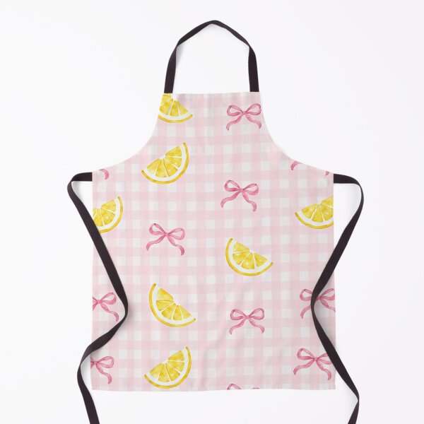 Item preview, Lemon Slice Pink Bow Gingham Pattern designed and sold by Luv4tete.