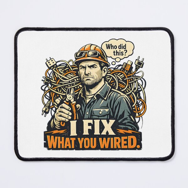 Item preview, I Fix What You Wired Funny Electrician Quote Design for Electrical Workers designed and sold by zalrainofficial.