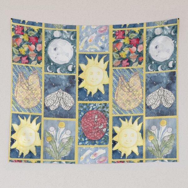 Item preview, 90s Celestial Quilt: Whimsigoth Watercolor designed and sold by FaireWaveArt.