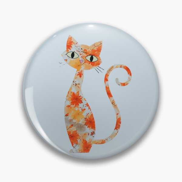 Item preview, Autumn leaves / blue sky friendly cat designed and sold by 247DesignStudio.