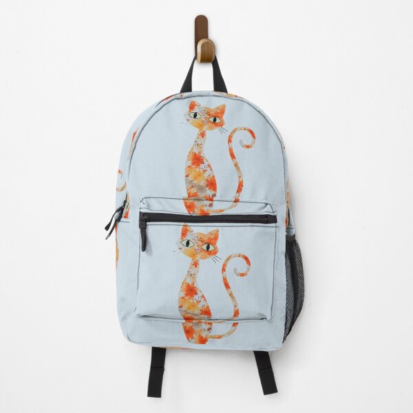 Item preview, Autumn leaves / blue sky friendly cat designed and sold by 247DesignStudio.