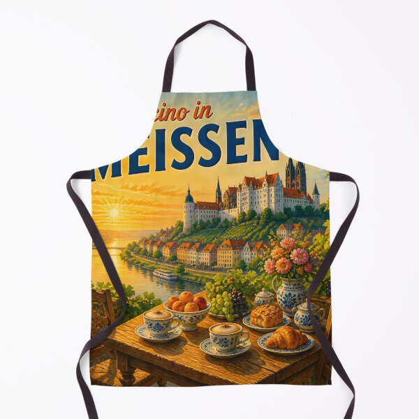 Item preview, Cappuccino in Meissen Germany – Vintage Travel Poster designed and sold by LSVart.