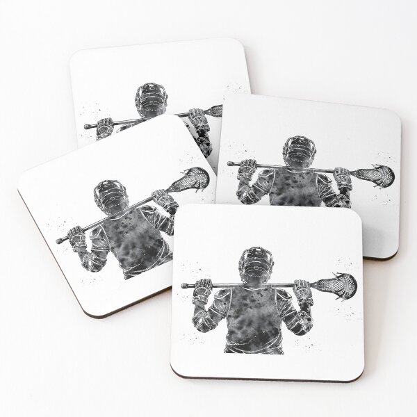 Item preview, Male Lacrosse Player Watercolor Art designed and sold by Liededrom..