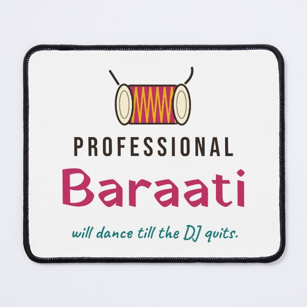 Aperçu de l'œuvre Baraati professionnel : dansera jusqu'à ce que le DJ s'arrête créée et vendue par Diya & Dot.