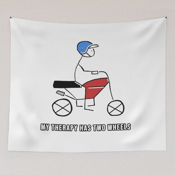 Item preview, My Therapy Has Two Wheels Funny Motorcycle Riding Biker designed and sold by Shopovibe.