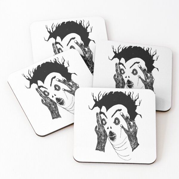 Item preview, Existential Panic - Screaming Face Ink Sketch designed and sold by BarnBurns.