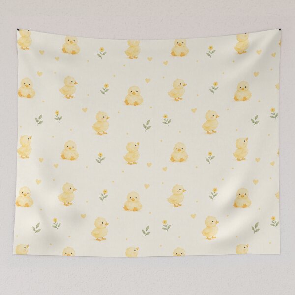 Item preview, Fluffy Duckling Yellow Daisy Pattern designed and sold by Luv4tete.
