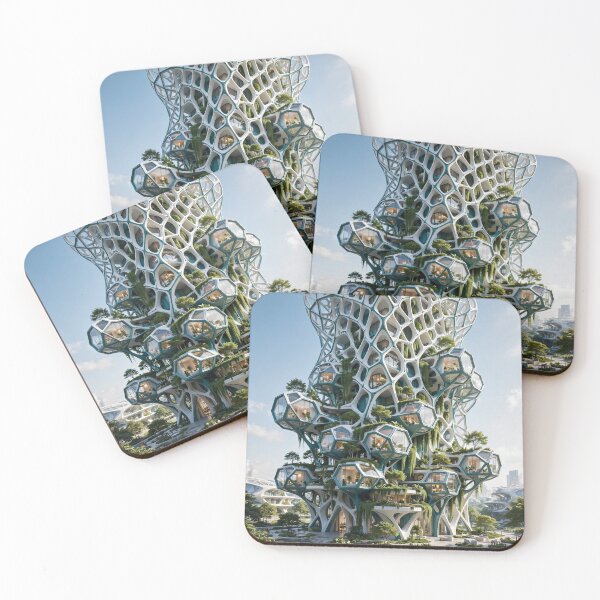 Item preview, Parametric Honeycomb Tower | Futuristic Green Architecture designed and sold by Robert Lucio.