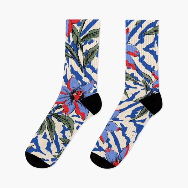 Item preview, Red and Blue Flower Quadrille Design designed and sold by RichardRags.