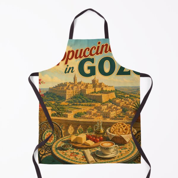 Item preview, Cappuccino in Gozo Malta – Vintage Travel Poster designed and sold by LSVart.