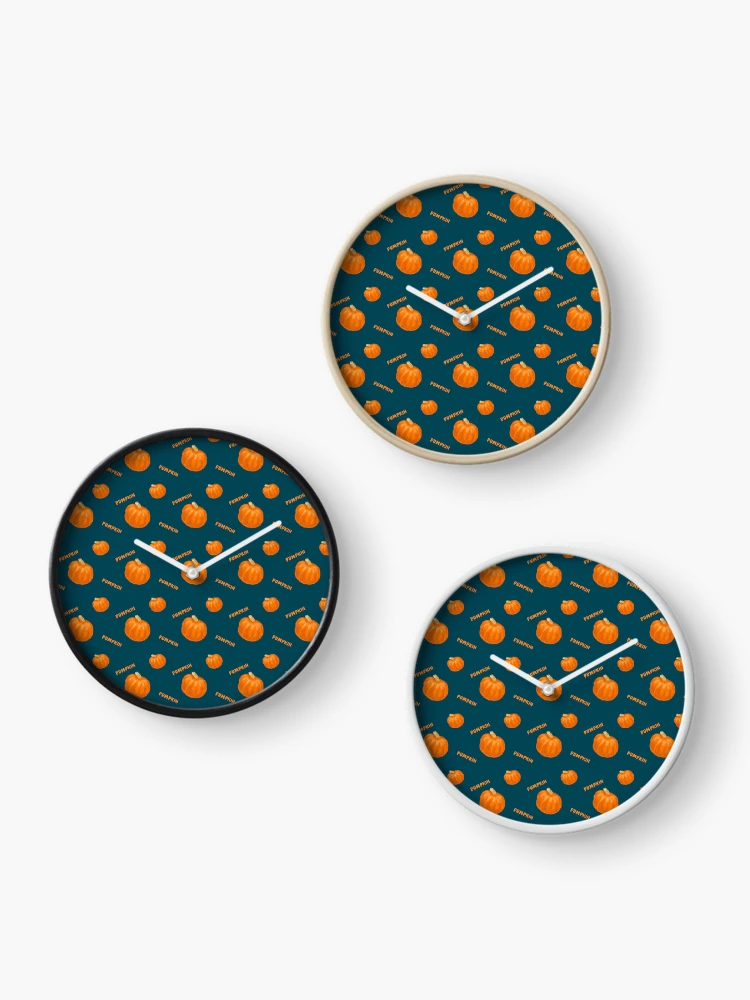 Thumbnail 3 of 4, Clock, Pumpkin pattern designed and sold by Gaillycools.
