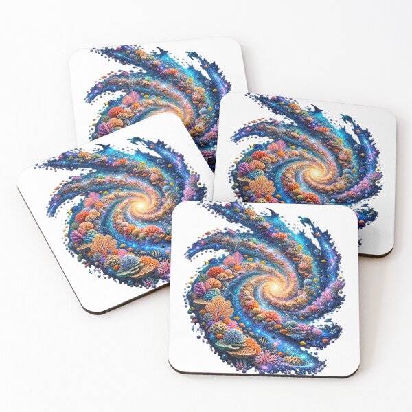 Item preview, Coral Reef Galaxy – Cosmic Ocean Underwater Nature Art designed and sold by okay 2 look .