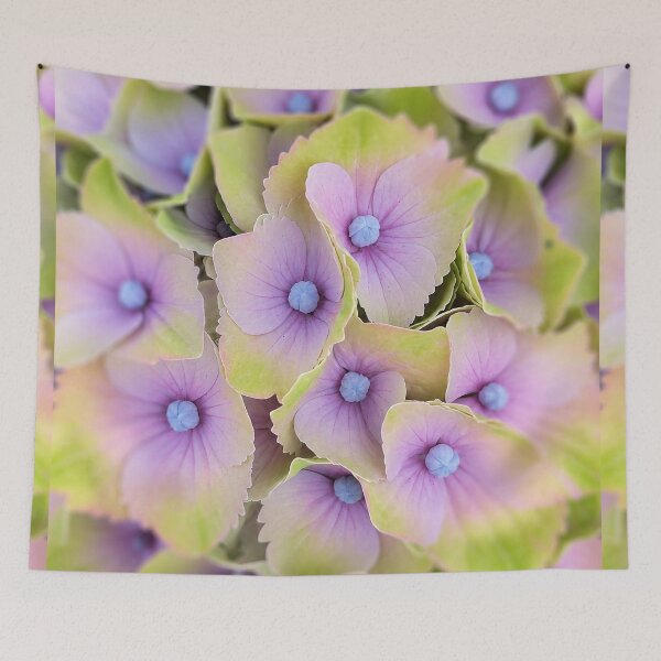 Item preview, ​Purple and Green Hydrangea Botanical Flower Close Up designed and sold by MatiolaScentArt.