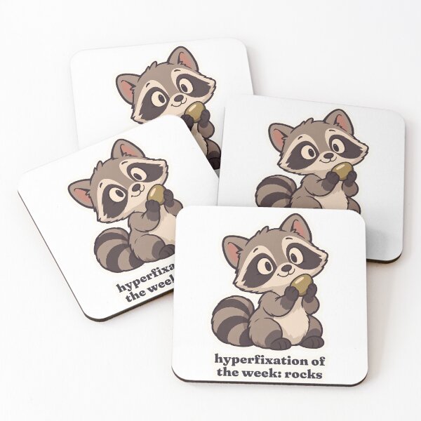 Item preview, ADHD Raccoon Hyperfixation of the Week Rocks designed and sold by OuqCreations.