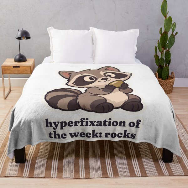 Item preview, ADHD Raccoon Hyperfixation of the Week Rocks designed and sold by OuqCreations.