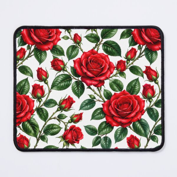 Item preview, Red rose floral pattern designed and sold by urbanshop7.