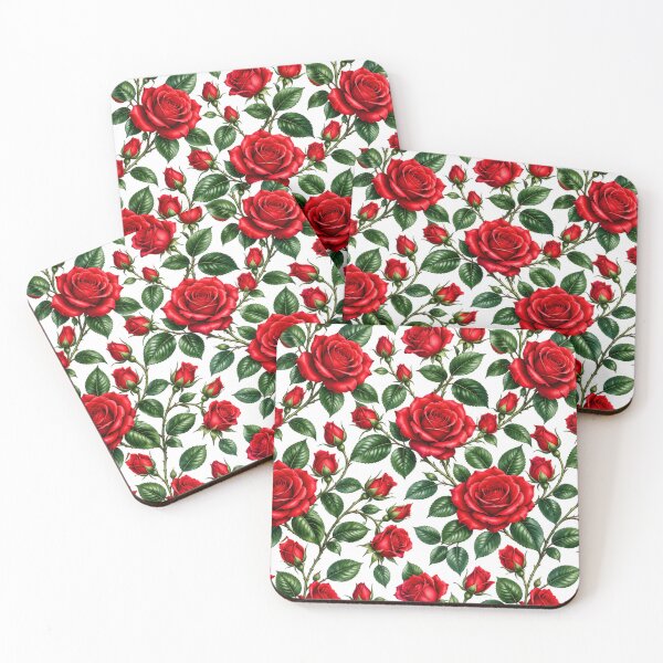 Item preview, Red rose floral pattern designed and sold by urbanshop7.