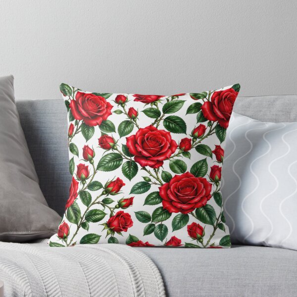 Item preview, Red rose floral pattern designed and sold by urbanshop7.