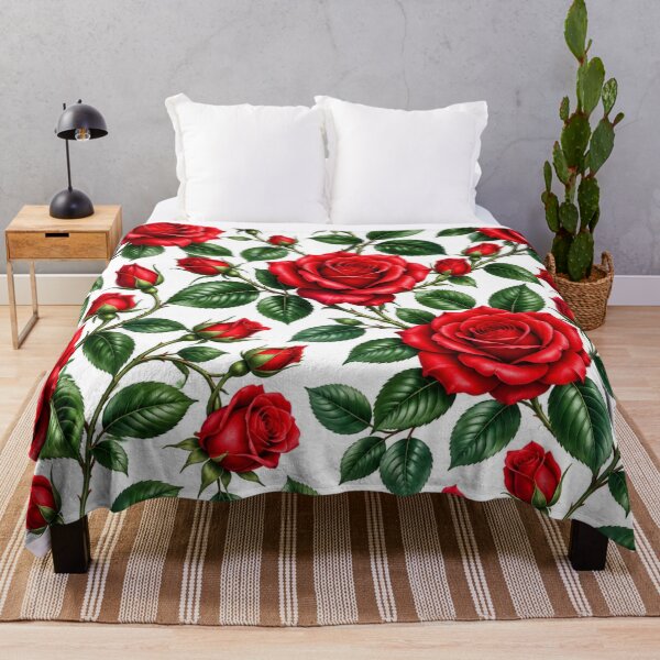 Item preview, Red rose floral pattern designed and sold by urbanshop7.