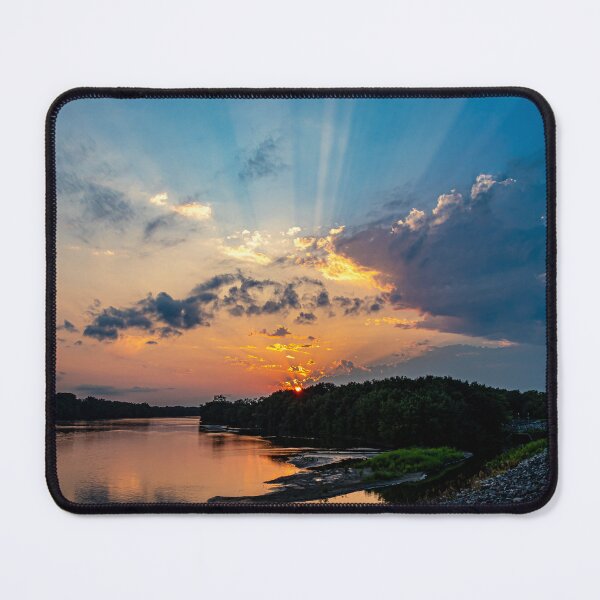 Item preview, Golden Hour on a Dike in Evansdale Iowa designed and sold by Dianes-ART47.