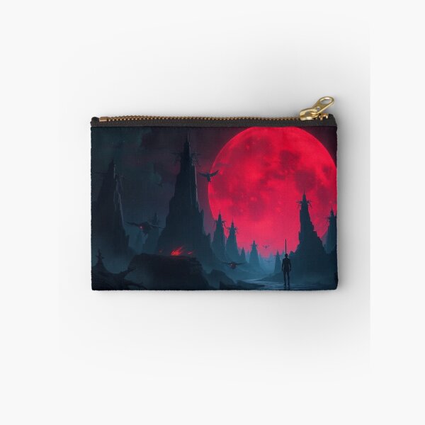 Item preview, Epic Dark Fantasy Blood Moon Gothic Landscape designed and sold by HappyPrintCo.
