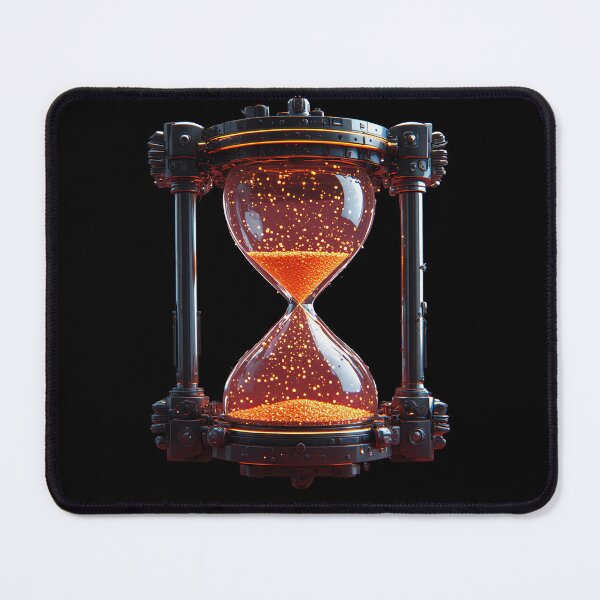 Item preview, Futuristic Cyberpunk Hourglass Floating Quantum Tech Grid designed and sold by Cyber Gold Studio.