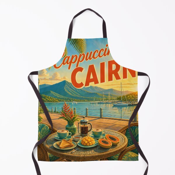 Item preview, Cappuccino in Cairns Australia – Vintage Travel Poster designed and sold by LSVart.