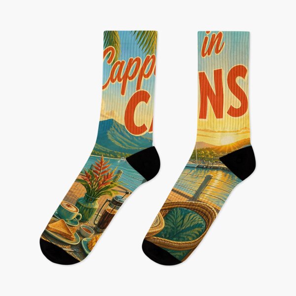 Item preview, Cappuccino in Cairns Australia – Vintage Travel Poster designed and sold by LSVart.