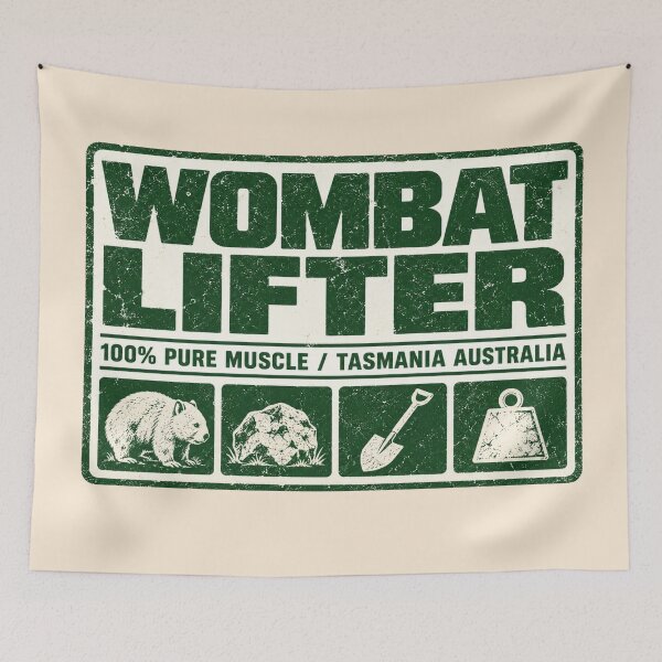 Item preview, Wombat Lifter Tasmania Pure Muscle Gym Australia Workout designed and sold by Yellowriversss.