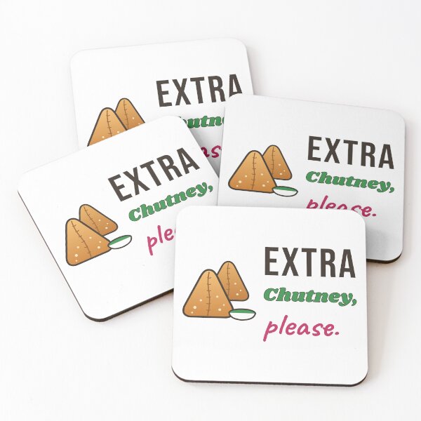 Artikelvorschau, Extra Chutney, bitte (Samosa) – Humor rund um indisches Streetfood entworfen und verkauft von Diya & Dot.