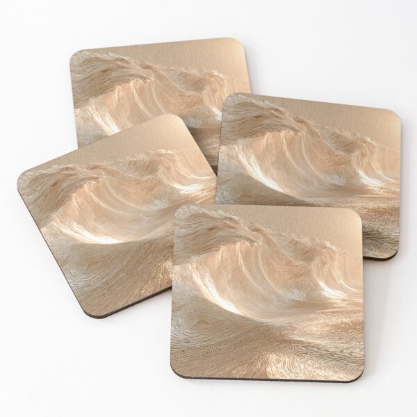 Item preview, Golden Ocean Waves - Abstract Seascape Art designed and sold by MargaretWiktor.