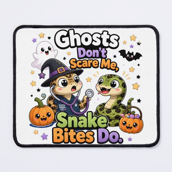Item preview, Ghosts Don’t Scare Me, Snake Bites Do – Funny Exotic Vet Halloween designed and sold by Bettybee00.