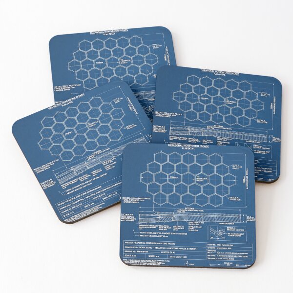 Item preview, Honeycomb Facade Blueprint | Architectural Detail Drawing designed and sold by Robert Lucio.
