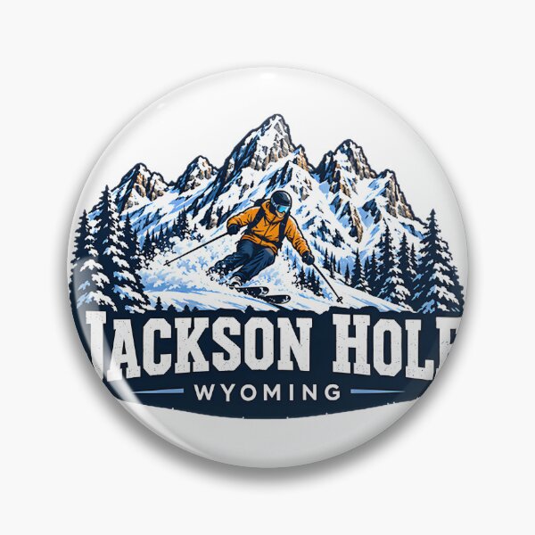 Item preview, Jackson Hole Skiing Adventure in Wyoming Mountain Landscape Design designed and sold by nirajsham.